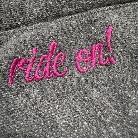 Fox Racing Distressed Gray Hoodie with Pink Logo Size XL - Picture 6 of 8